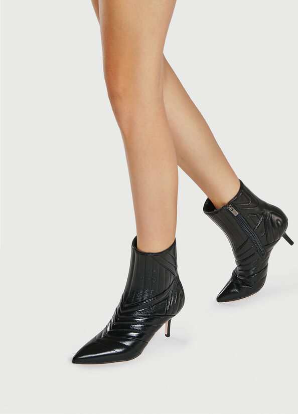 Black Liu Jo Quilted With Heel Women's Ankle Boots | NYG-368751