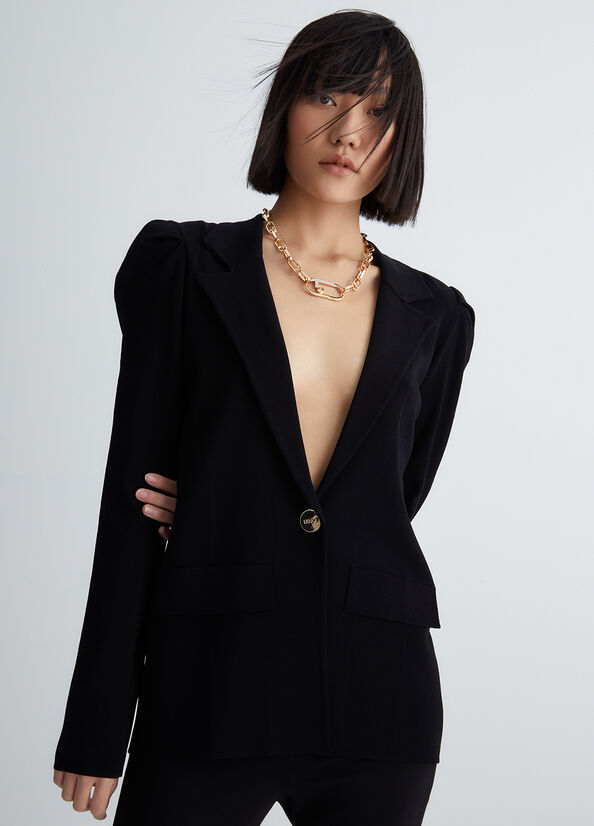 Black Liu Jo Single-Breasted Blazer Women's Jackets | ZQV-914527