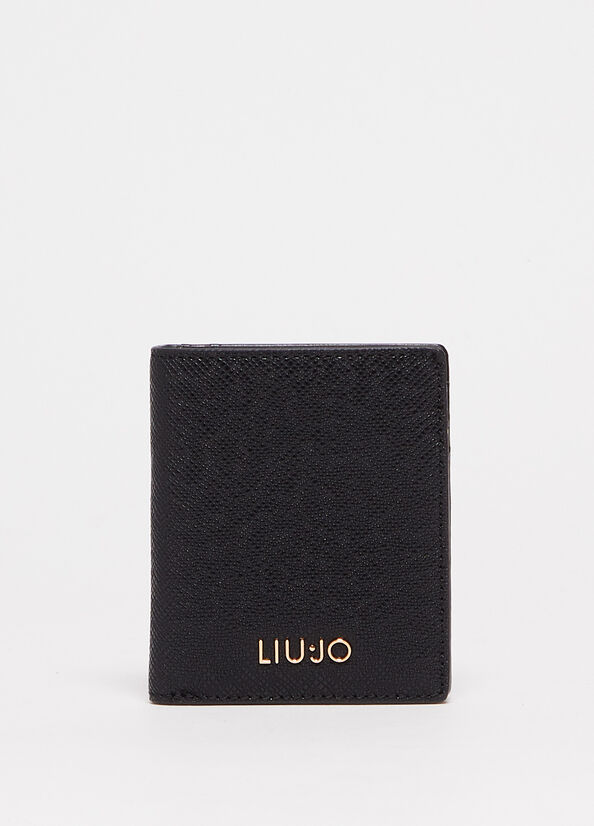 Black Liu Jo Small With Logo Women's Wallets | PYF-792143