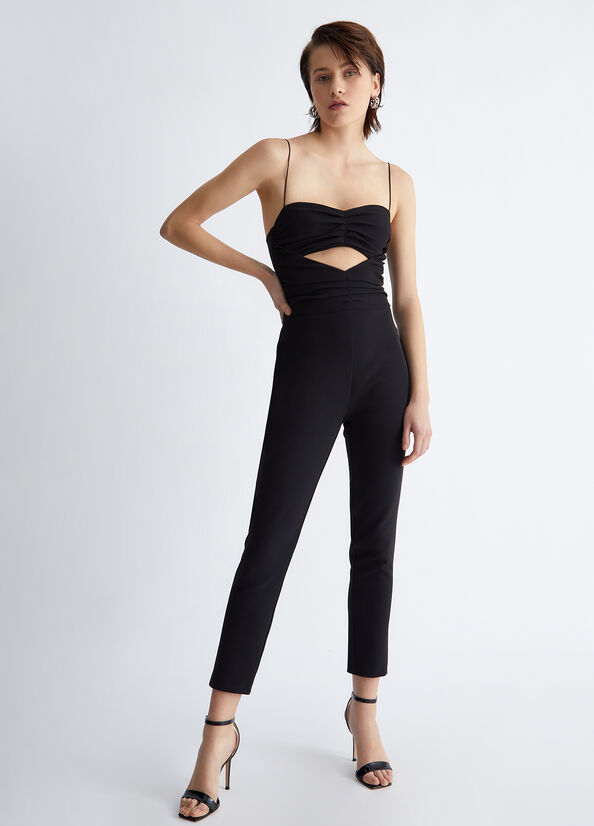 Black Liu Jo Smart Jumpsuit Women's Dress | BVI-970153