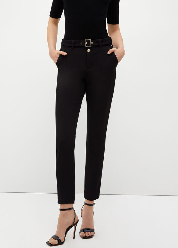 Black Liu Jo Stretch Chinos Women's Pants | CUL-936720