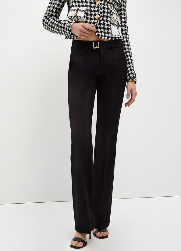 Black Liu Jo Stretch Lj Women's Pants | IHG-629780