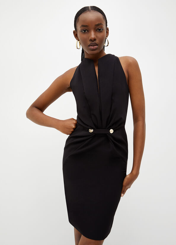 Black Liu Jo Stretch Sheath Women's Dress | AIB-450231