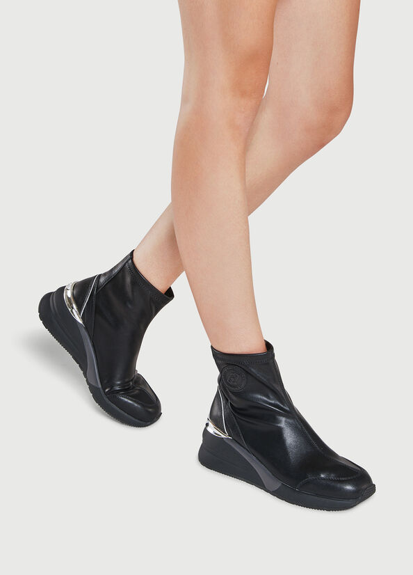 Black Liu Jo With Logo Women's Ankle Boots | GZR-812673