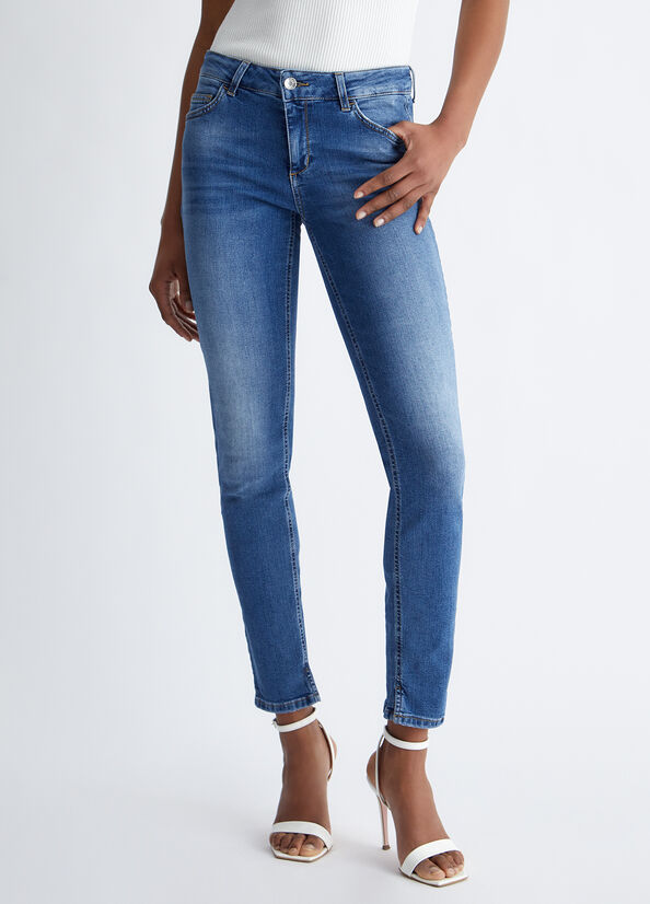 Blue Liu Jo Bottom Up Women's Skinny Jeans | GWU-169875