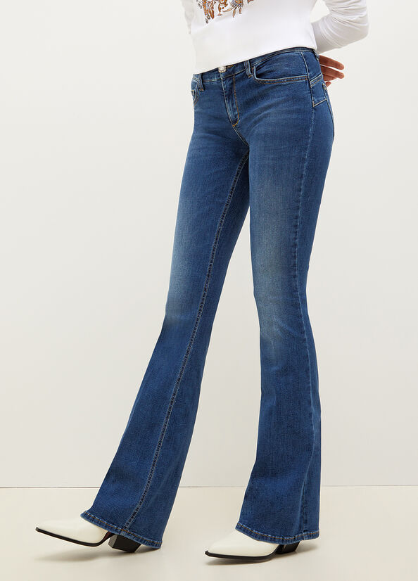 Blue Liu Jo Eco-Friendly Women's Straight-Fit Jeans | JEP-012487