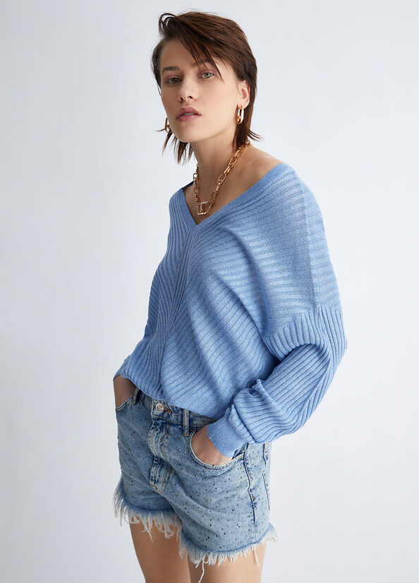 Blue Liu Jo Eco-Friendly Women's Sweaters | DAR-273651