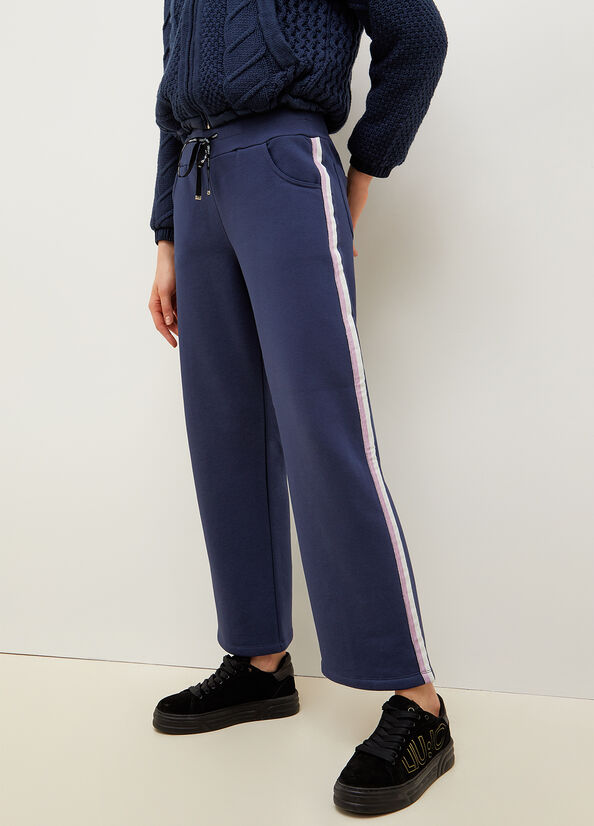 Blue Liu Jo Fleece Jogging Women's Pants | HUM-270394