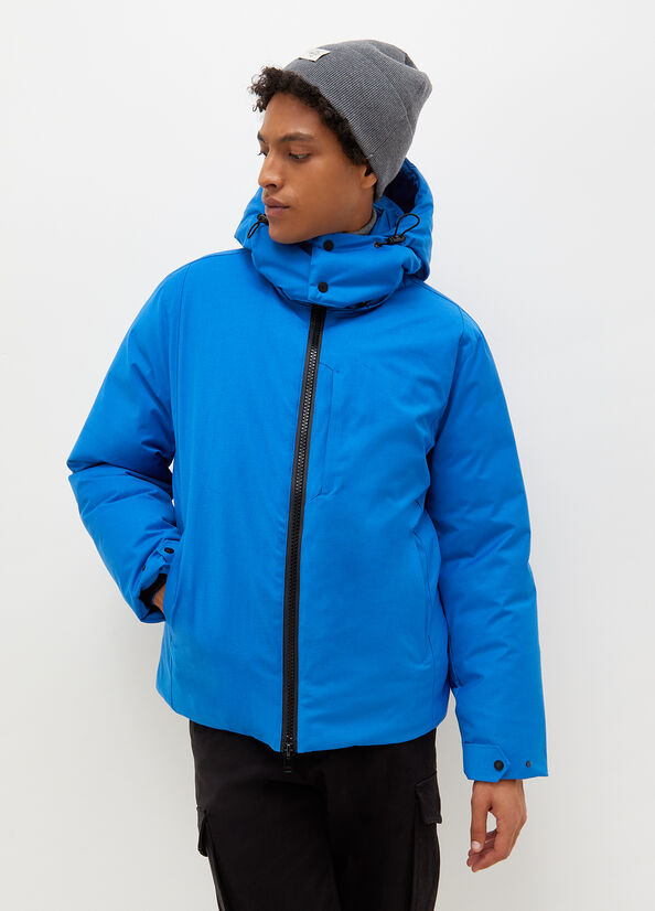 Blue Liu Jo Padded With Hood Men's Jackets | CQZ-140537