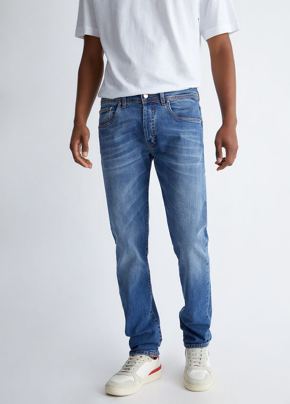 Blue Liu Jo Slim Men's Slim-Fit Jeans | UIC-916457