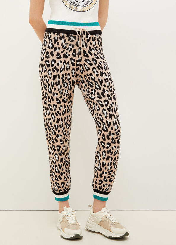 Brown Liu Jo Animal-Print Jogging Women's Pants | CWU-301827