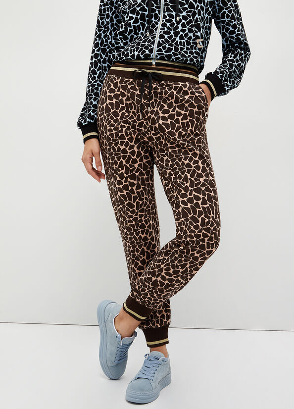 Brown Liu Jo Animal-Print Jogging Women's Pants | TNZ-275630