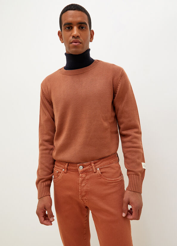 Brown Liu Jo Cotton And Men's Sweaters | FJQ-970316