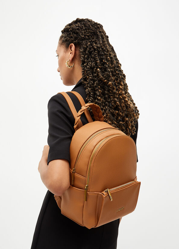 Brown Liu Jo Eco-Friendly With Logo Women's Backpacks | YNB-150683