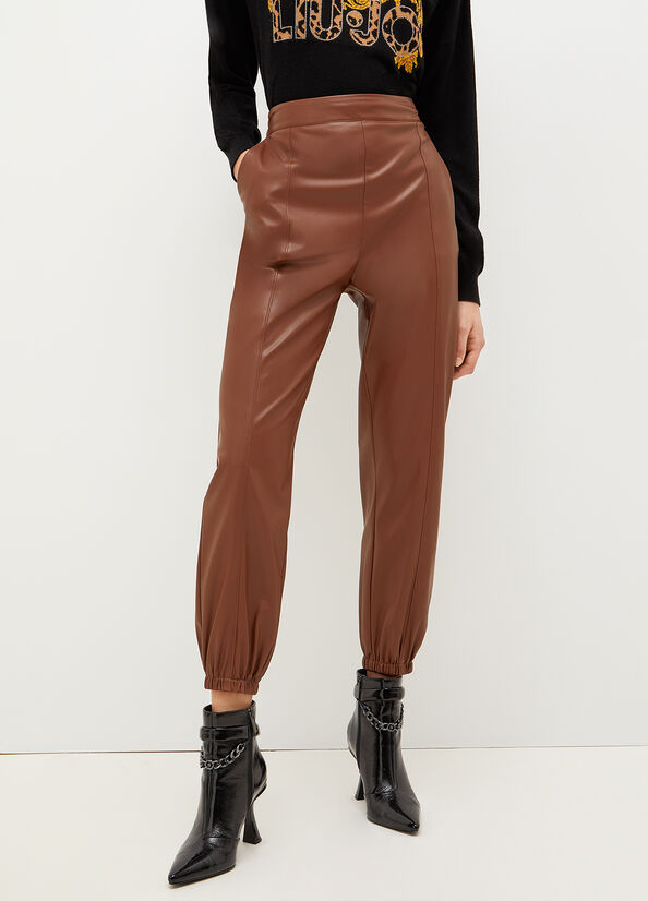 Brown Liu Jo Fabric Women's Pants | GHX-983615