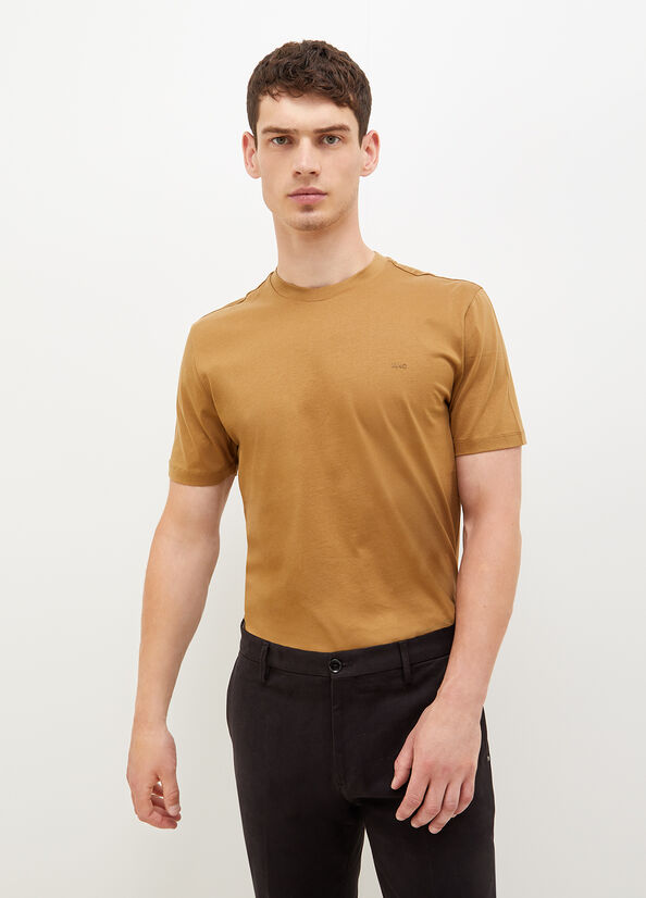 Brown Liu Jo With Logo Men's T Shirts | CIV-125934