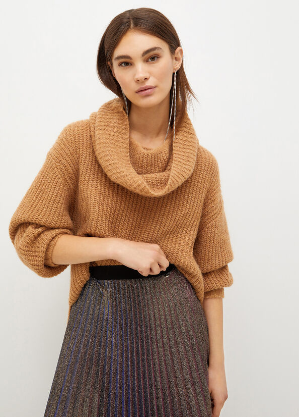 Brown Liu Jo Wool Blend Women's Sweaters | USB-915307