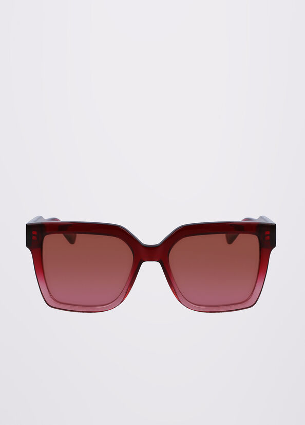 Burgundy Liu Jo Squared Women's Sunglasses | ZGF-087423