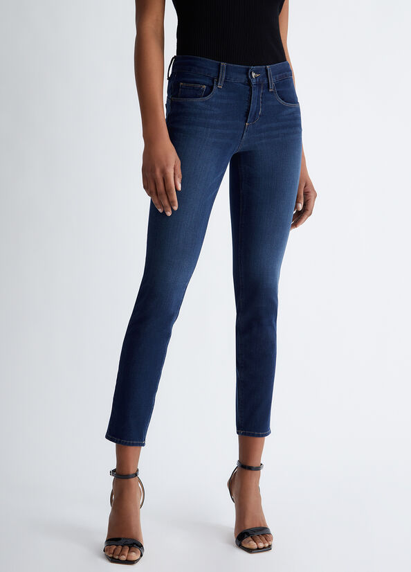 Dark Blue Liu Jo Bottom Up Women's Skinny Jeans | IBD-210463