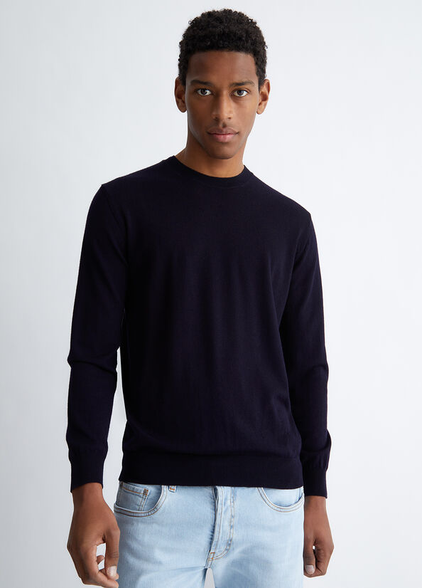 Dark Blue Liu Jo In Pure Men's Sweaters | MEZ-365478