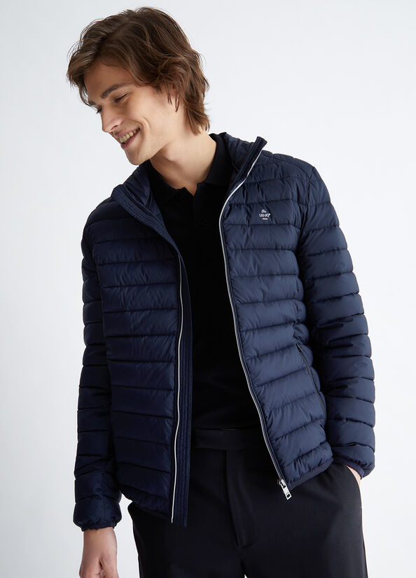 Dark Blue Liu Jo Padded Men's Jackets | NUQ-451326