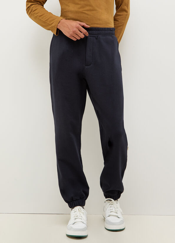 Dark Blue Liu Jo Plush Joggers Men's Pants | UYW-713902