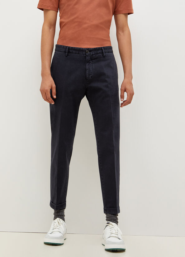 Dark Blue Liu Jo Regular Fit Chinos Men's Pants | JAN-751698