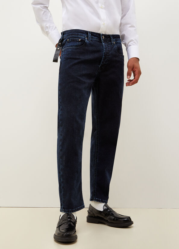 Dark Blue Liu Jo Regular Men's Slim-Fit Jeans | UGV-654930