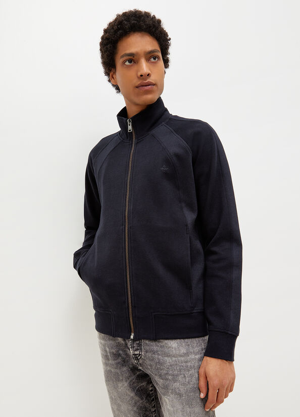 Dark Blue Liu Jo With Zip Men's Sweaters | UYT-671842