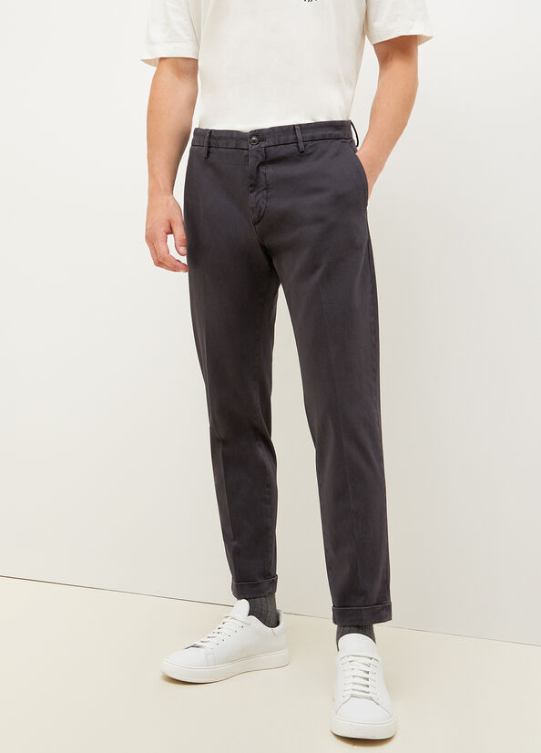 Dark Grey Liu Jo Regular Fit Chinos Men's Pants | RAZ-819572