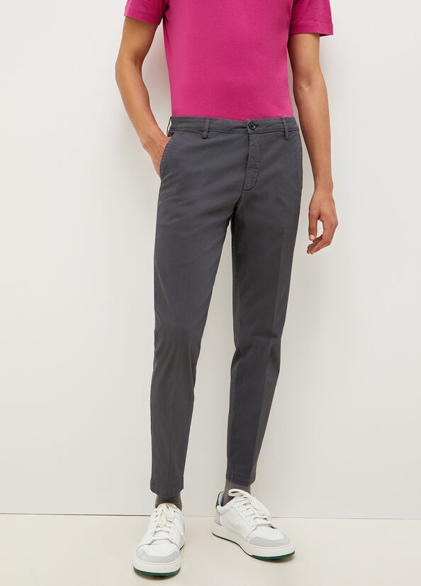 Dark Grey Liu Jo Super Slim Chino Men's Pants | XQR-809537