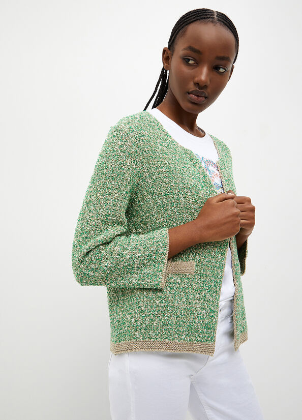 Green Liu Jo Knit Women's Sweaters | XDU-029863