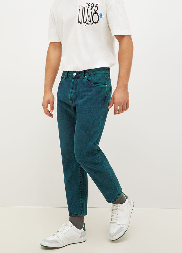 Green Liu Jo Regular Men's Slim-Fit Jeans | BML-427938