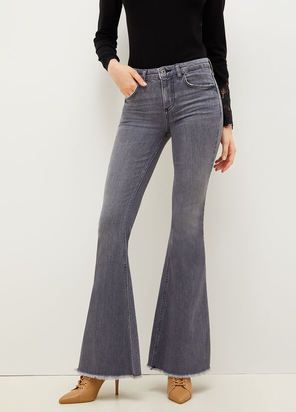 Grey Liu Jo Eco-Friendly Women's Straight-Fit Jeans | KLU-267918