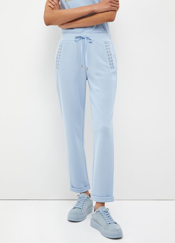 Light Blue Liu Jo Eco-Friendly Jogging Women's Pants | TBA-409265