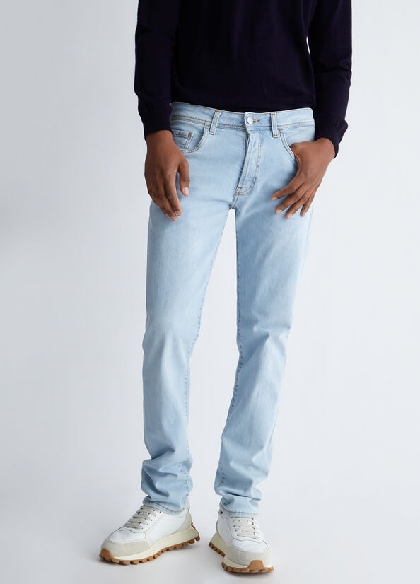 Light Blue Liu Jo Slim Men's Slim-Fit Jeans | NOM-918460