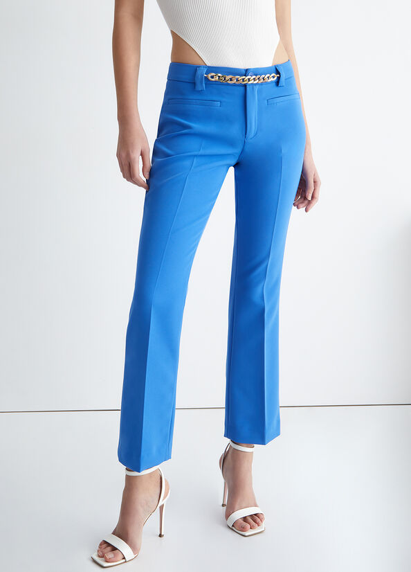 Light Blue Liu Jo Stretch Women's Pants | RXQ-745389