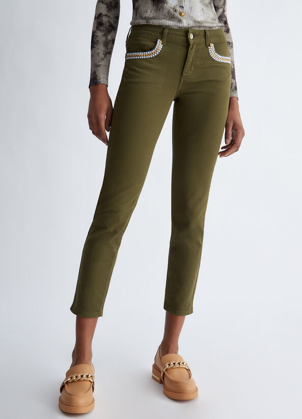 Olive Liu Jo Bottom Up Women's Pants | XKC-795410