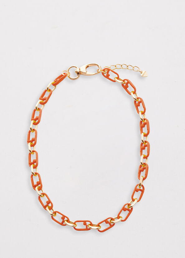 Orange Liu Jo Monogram Necklace Women's Jewelry | DOT-897354