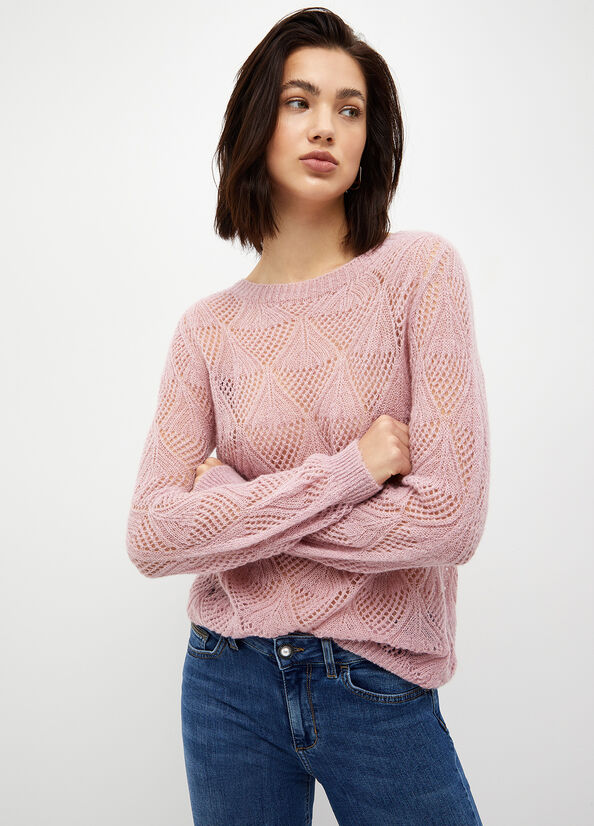 Pink Liu Jo Alpaca Blend Women's Sweaters | TNF-716802