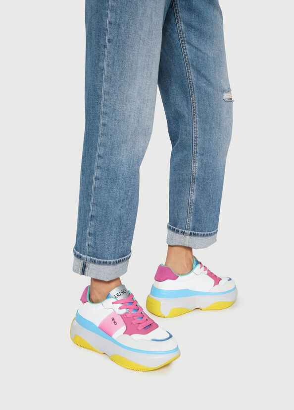 Pink Liu Jo Chunky Multicoloured Women's Sneakers | GKO-956801