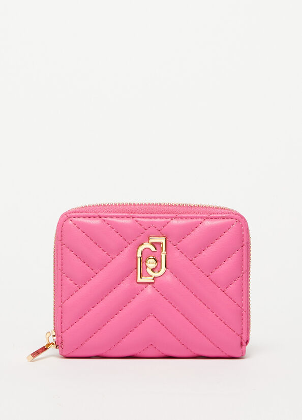 Pink Liu Jo Large Eco-Friendly Quilted Women's Wallets | SLY-980637