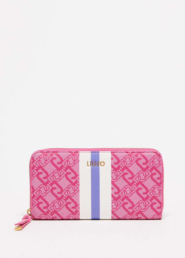 Pink Liu Jo Large Eco-Friendly Women's Wallets | YBR-479025