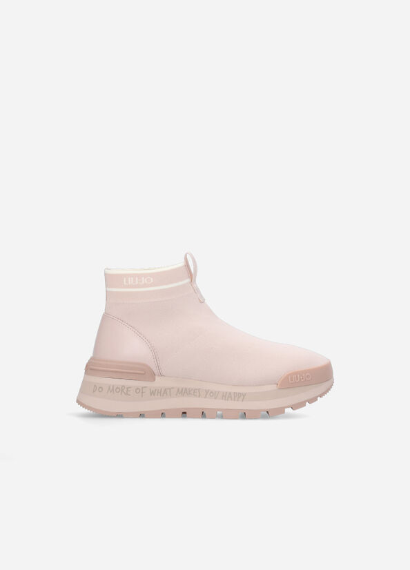 Pink Liu Jo Perforated Sock Women's Sneakers | XLF-431680