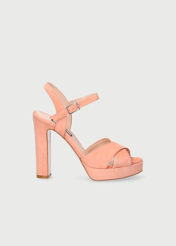 Pink Liu Jo With Wide Heel Women's Sandals | FMY-624813