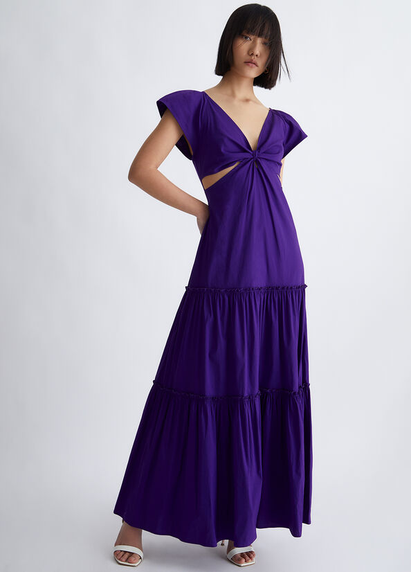 Purple Liu Jo Poplin Women's Dress | OLB-240935