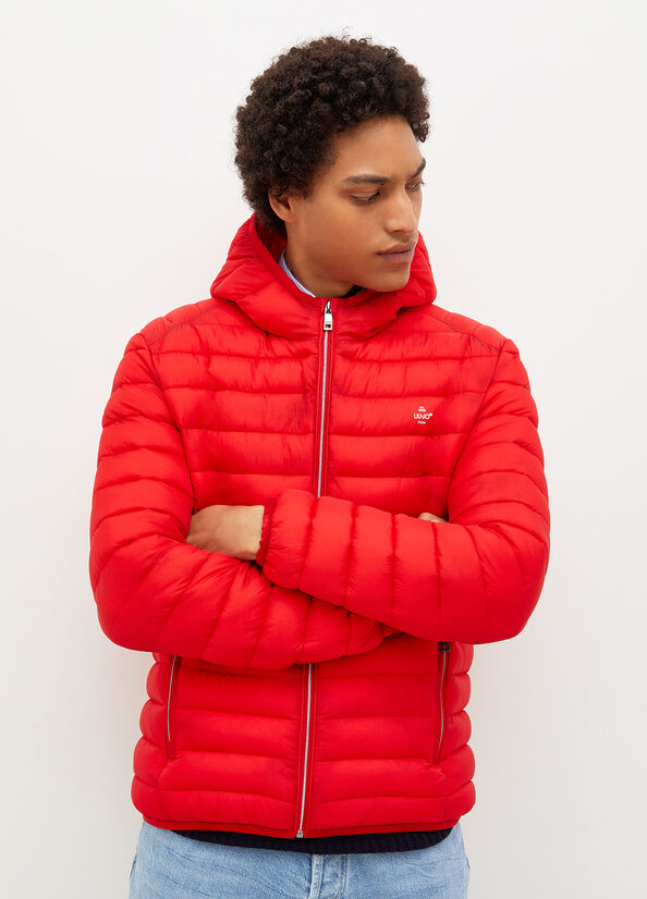 Red Liu Jo Padded With Hood Men's Jackets | MZW-490761