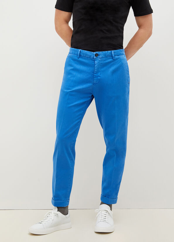 Royal Blue Liu Jo Regular Fit Chinos Men's Pants | QSN-254063