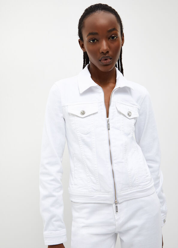 White Liu Jo Denim Women's Jackets | CLP-517894