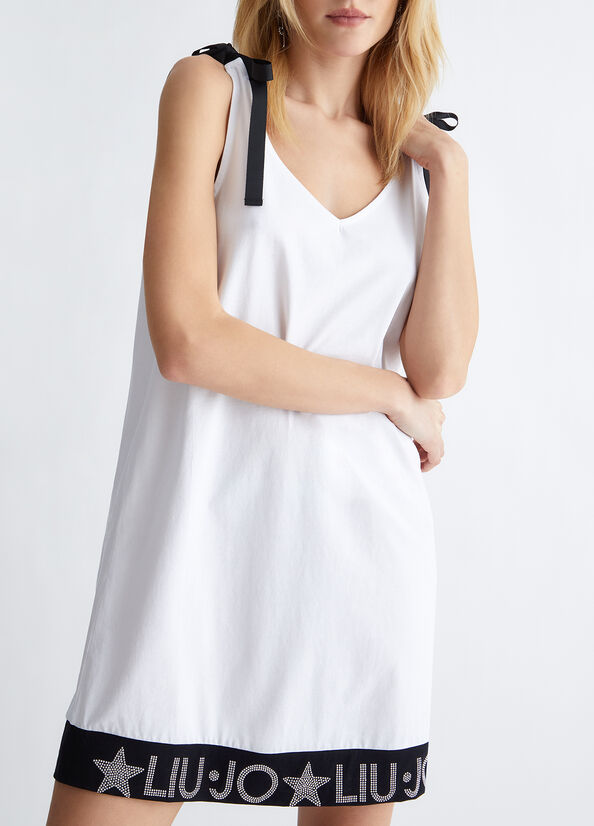 White Liu Jo Eco-Friendly With Logo Women's Dress | BUD-195863